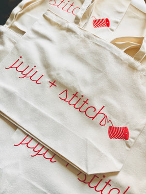 juju + stitch Branded Canvas Tote Bag - Free Gift with $125 Purchase