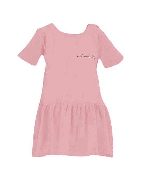 Baby cotton jersey dress with embroidery